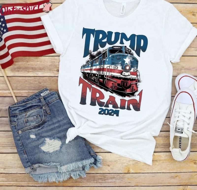 Groovy Trump 2024 Unisex Hoodie, Comfort Trump Train Shirt Crewneck