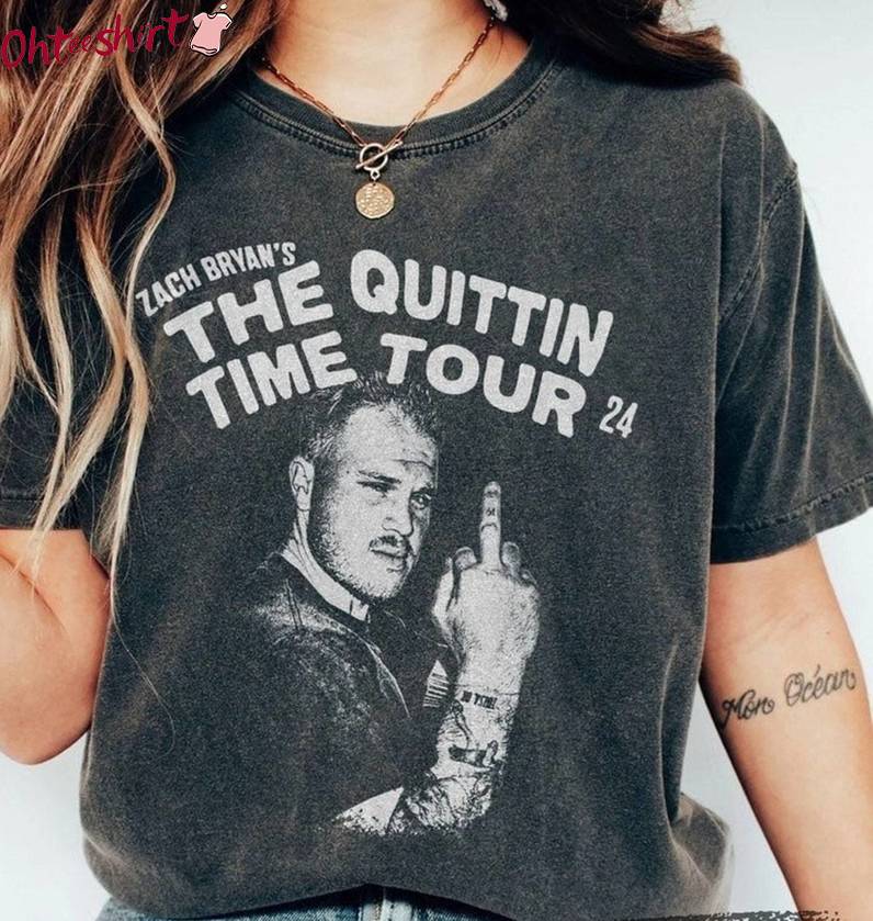 Funny Middle Finger Bryan Unisex T Shirt , Retro Zach Bryan Tour Shirt Crewneck
