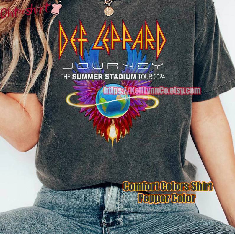 Def Leppard Tour Funny Shirt, Journey Band Unisex Hoodie Short Sleeve