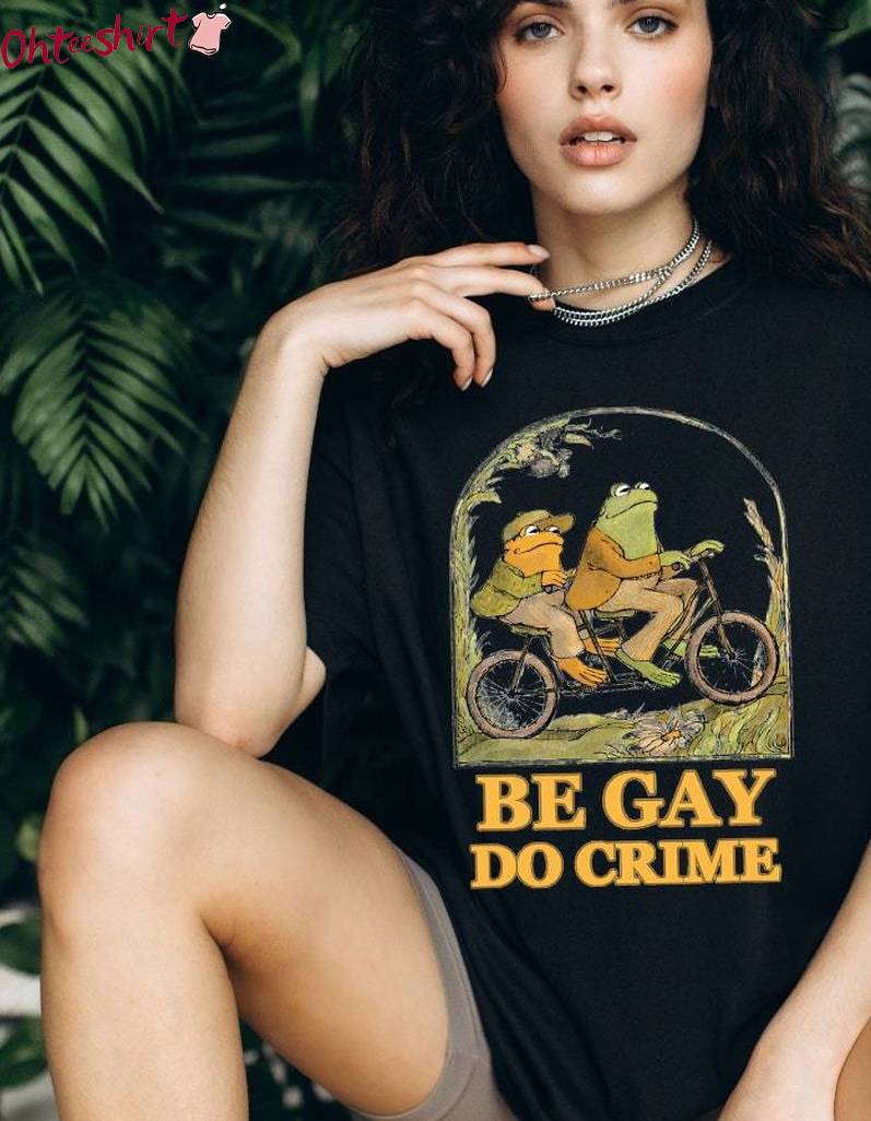 Limited Cottagecore Unisex Hoodie, Trendy Be Gay Do Crime Shirt Long Sleeve
