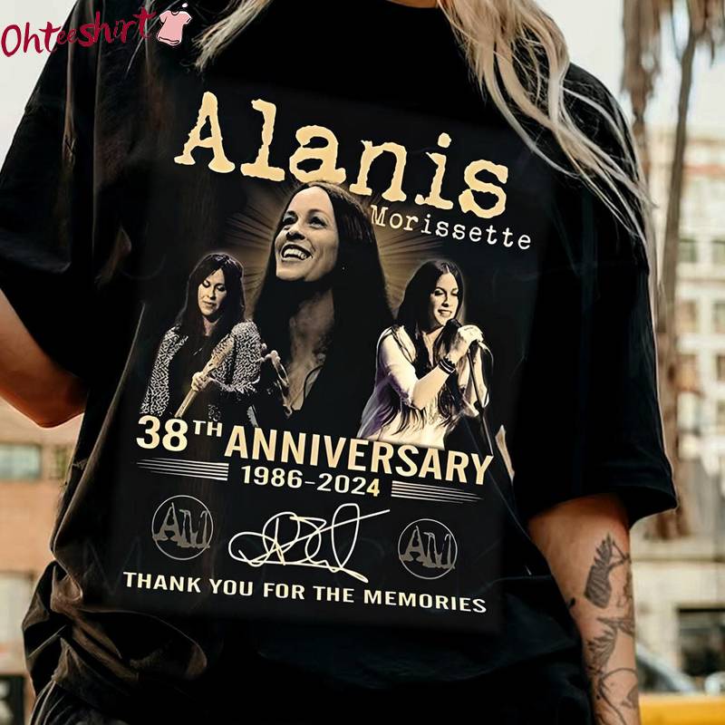 Limited Alanis Morissette Shirt, Must Have 38th Anniversary Crewneck Long Sleeve