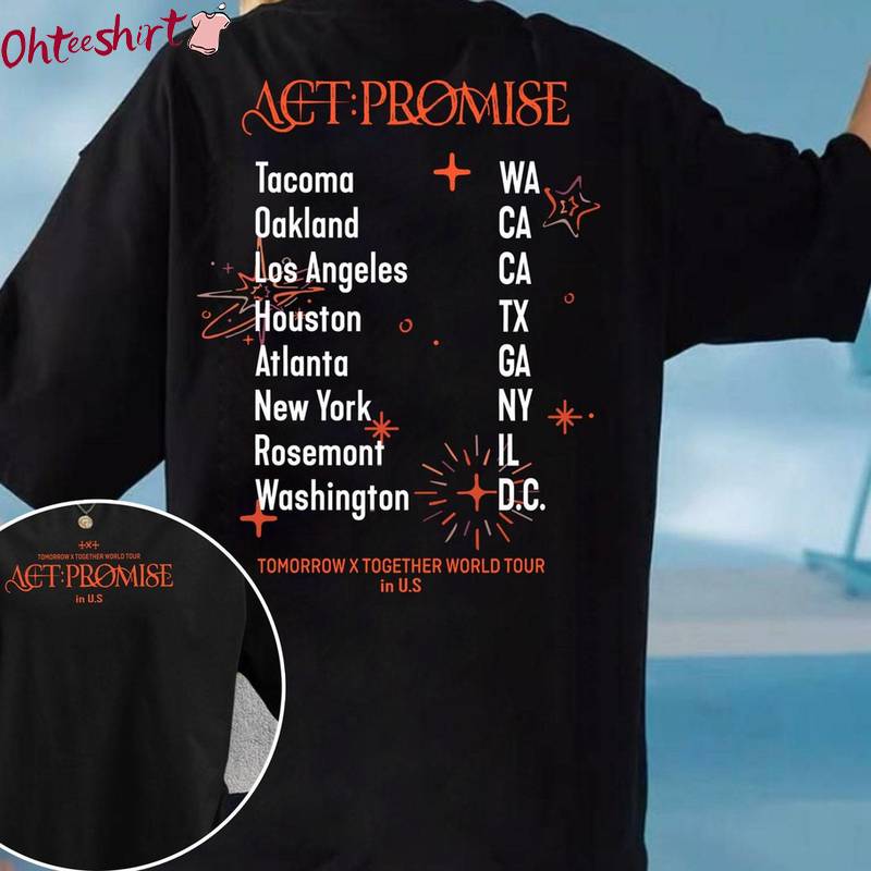 Txt Act Promise Tour T Shirt , Comfort Txt Temptation Sweatshirt Short Sleeve