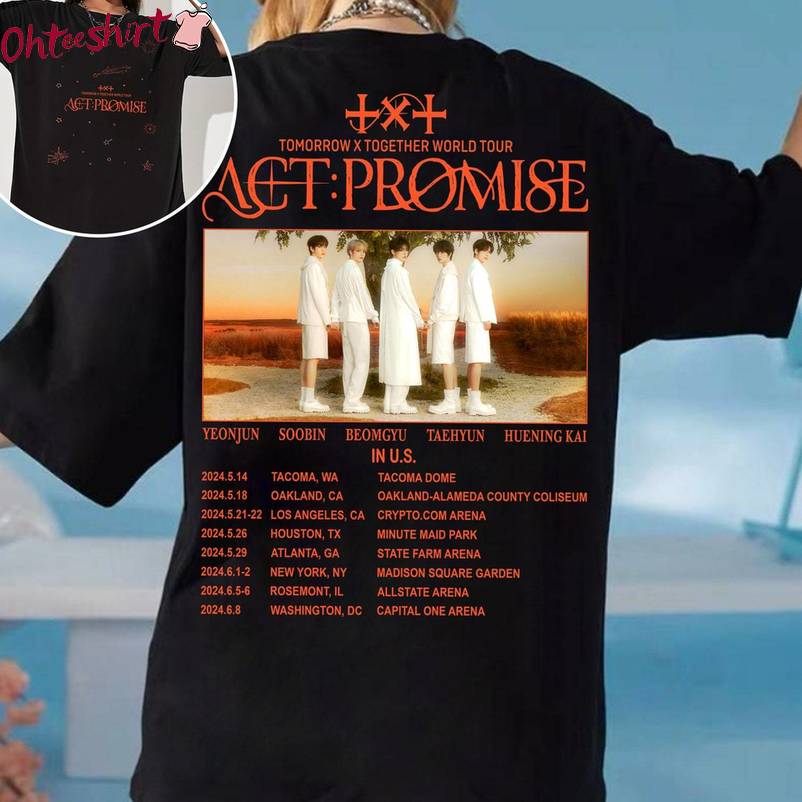 New Rare Txt Temptation Sweatshirt , Groovy Act Promise Tour T Shirt Unisex Hoodie