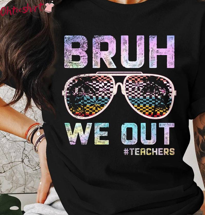 Bruh We Back Neutral Shirt, Trendy End Of The School Long Sleeve Tee Tops Gift For Fan
