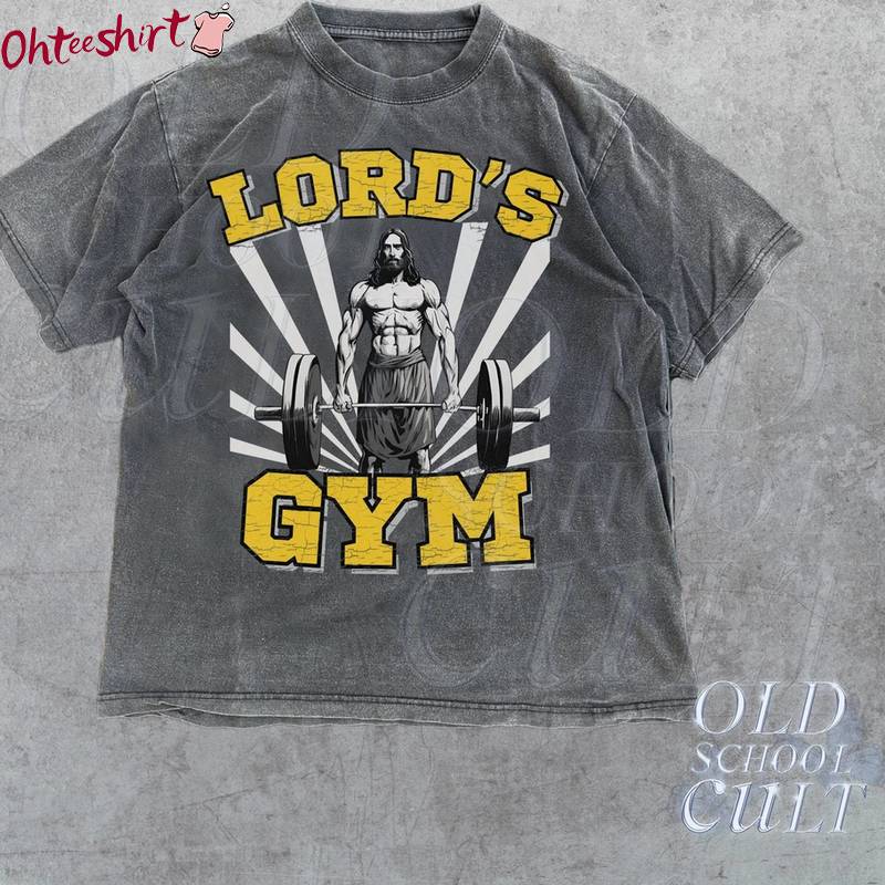 Awesome Lords Gym Shirt, Creative Jesus Lifting Pump Cover Short Sleeve Long Sleeve