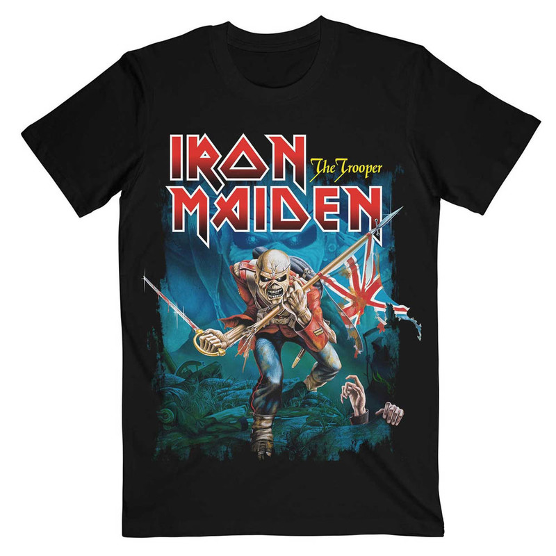 Limited Iron Maiden Shirt, Trooper Eddie Large Crewneck Sweatshirt