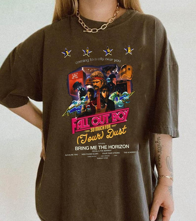 Fall Out Boy 2023 Tour Shirt, Band Music Tour 2023 Unisex T-Shirt Short Sleeve