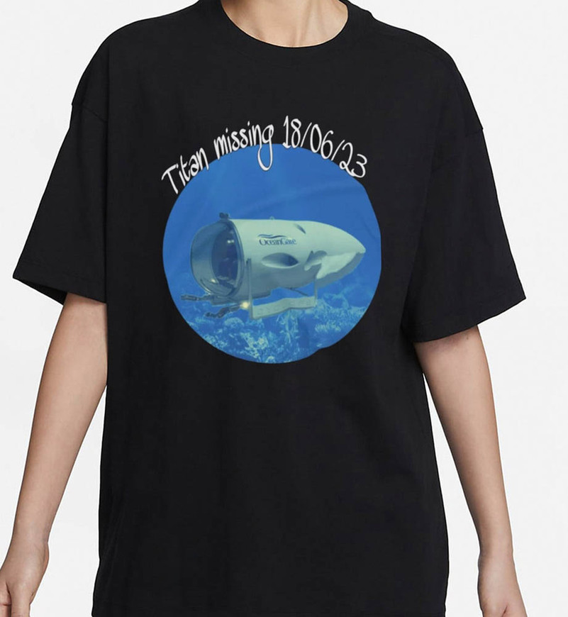 Ocean Gate Submarine Shirt, Missing Submarine Crewneck Short Sleeve