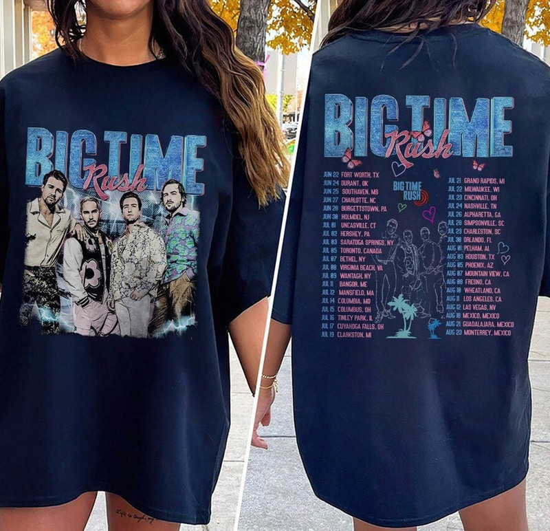Vintage Big Time Rush Shirt, Btr Can't Get Enough Tour Unisex Hoodie Crewneck