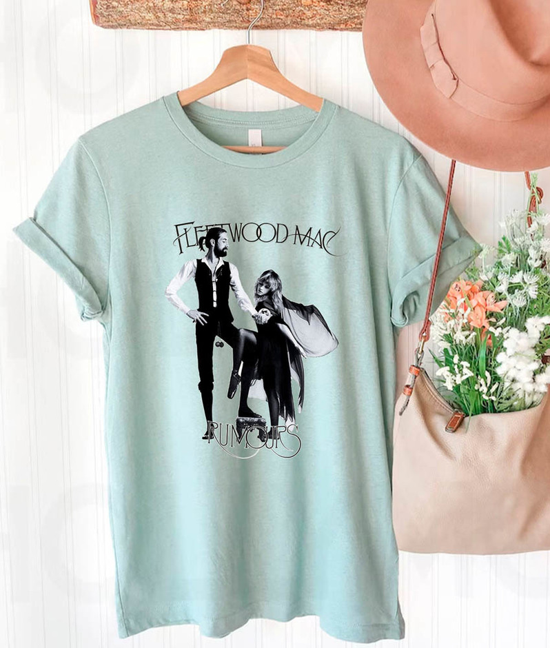 Fleetwood Mac Vintage Floral Shirt, Distressed Band Rock And Roll Crewneck Unisex T-Shirt
