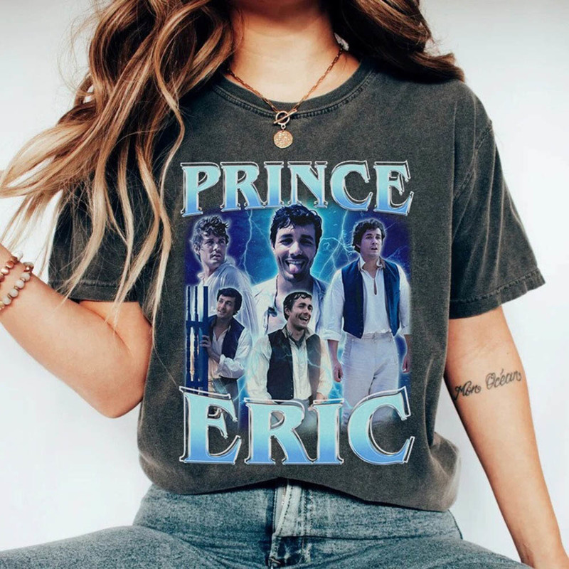 Prince Eric 90s Shirt, Actor Jonah Hauer King Short Sleeve Crewneck
