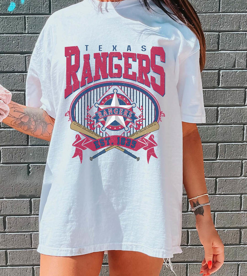 Vintage Texas Rangers Baseball Shirt, Mlb Texas Rangers Crewneck Unisex Hoodie