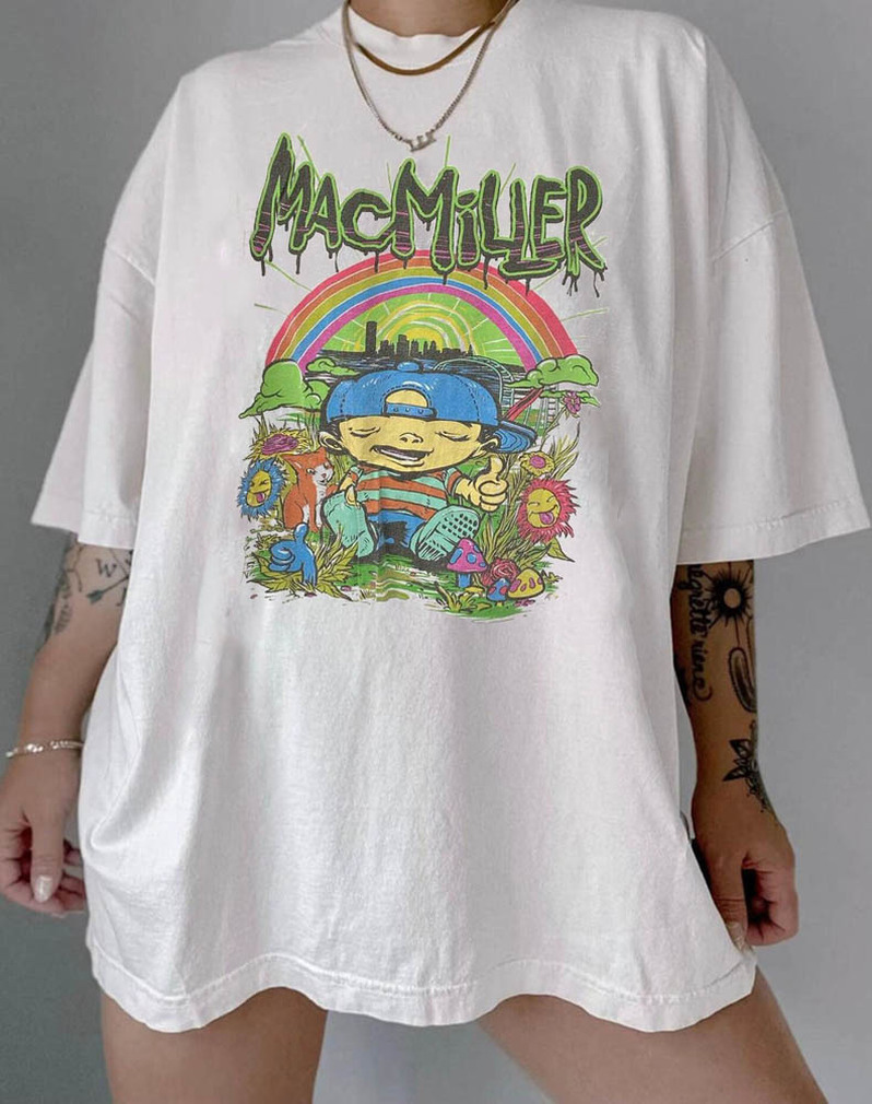 Mac Miller Comic Funny Shirt, Self Care Mac Swimming Short Sleeve Unisex Hoodie
