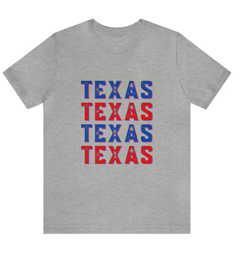 Texas Rangers Baseball Shirt, Trendy Short Sleeve Crewneck