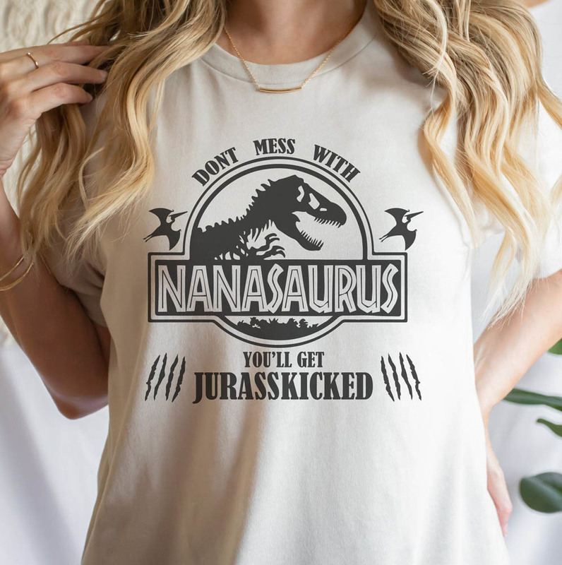 Jurassic Park Nanasaurus Shirt, Funny Jurassic Park Unisex T-Shirt Long Sleeve