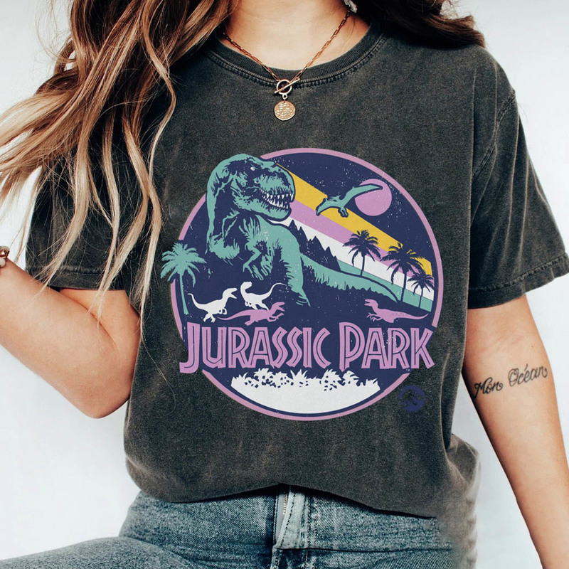 Jurassic Park Vintage Shirt, Dinosaur T Rex Short Sleeve Tee Tops