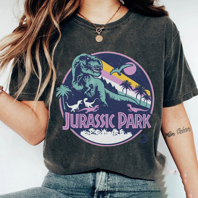 Jurassic Park Vintage Shirt, T Rex Break Out Funny Unisex T-Shirt Tee Tops