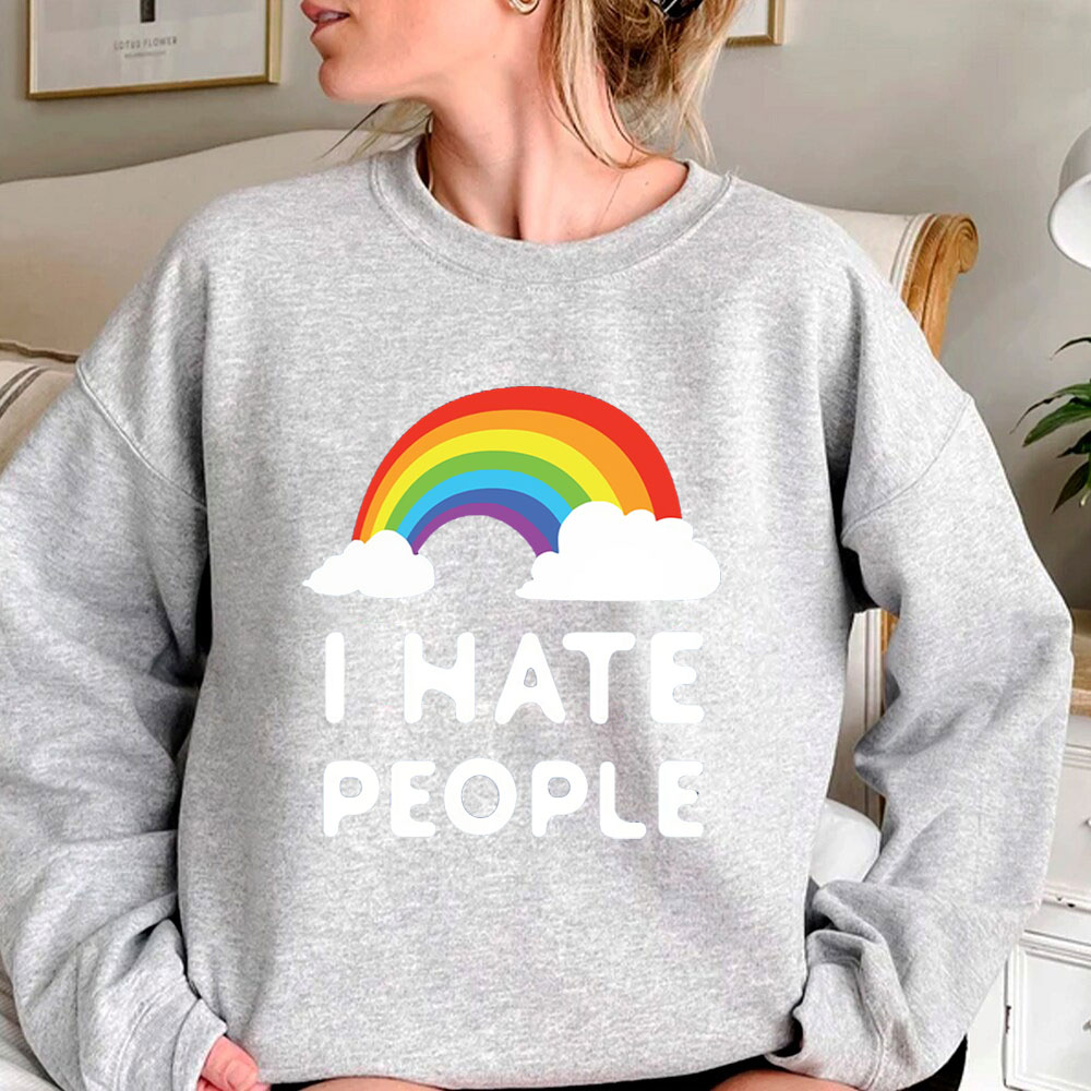 Stylish I Hate People Sweatshirt For The Trendsetter