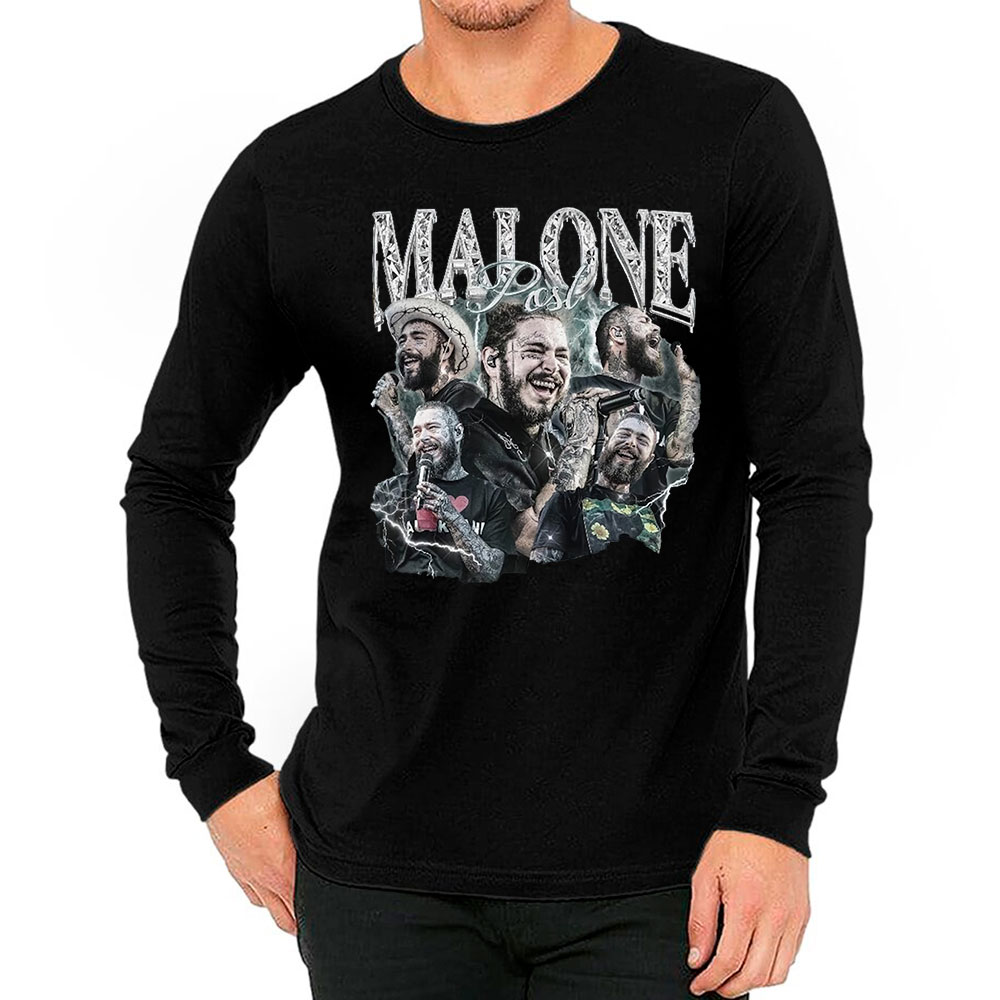 Fashion-Forward Post Malone Tour Long Sleeve For Rapper Concert