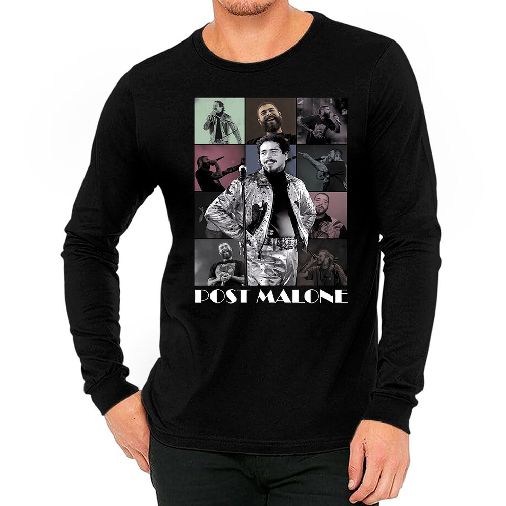 Rapper Post Malone Tour Long Sleeve For Vintage Music Graphic