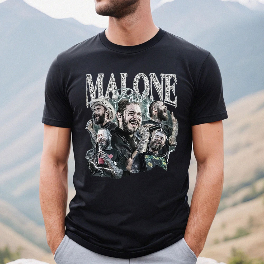 Fashion-Forward Post Malone Tour Shirt For Rapper Concert