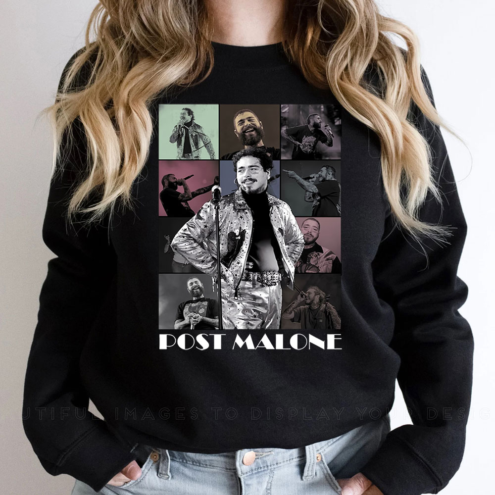 Rapper Post Malone Tour Sweatshirt For Vintage Music Graphic