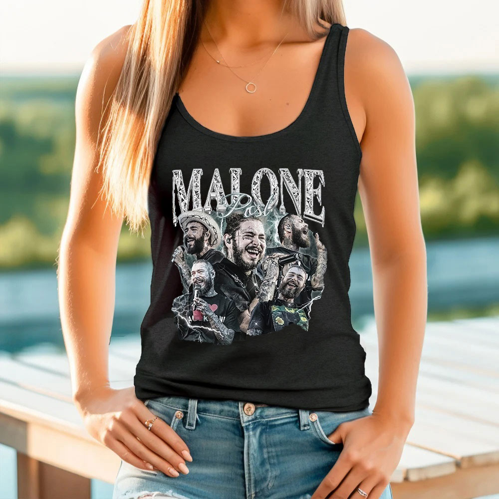 Fashion-Forward Post Malone Tour Tank Top For Rapper Concert