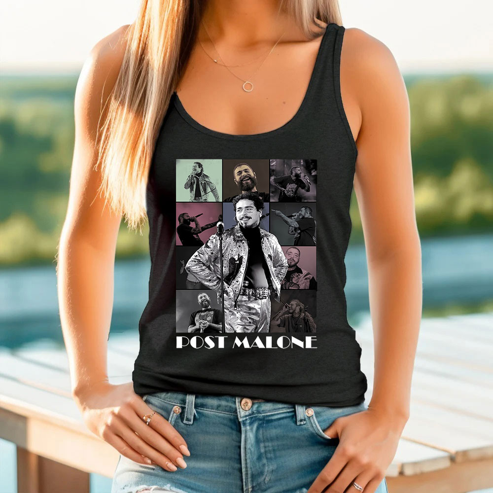 Rapper Post Malone Tour Tank Top For Vintage Music Graphic