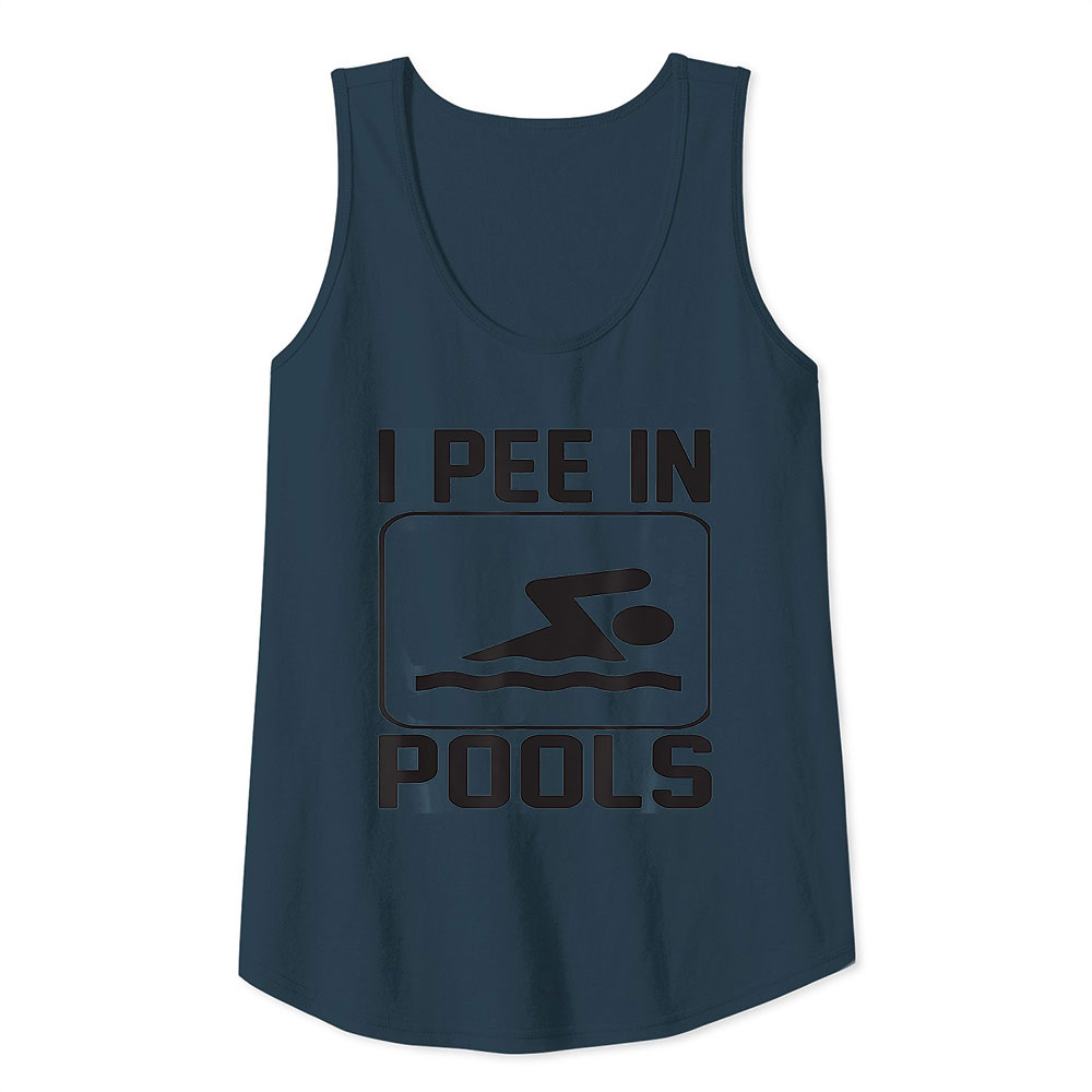 Funny Retro I Pee In Pools Tank Top For Women