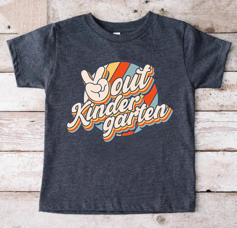 Peace Out Kindergarten End Of School Shirt For Boys Girls