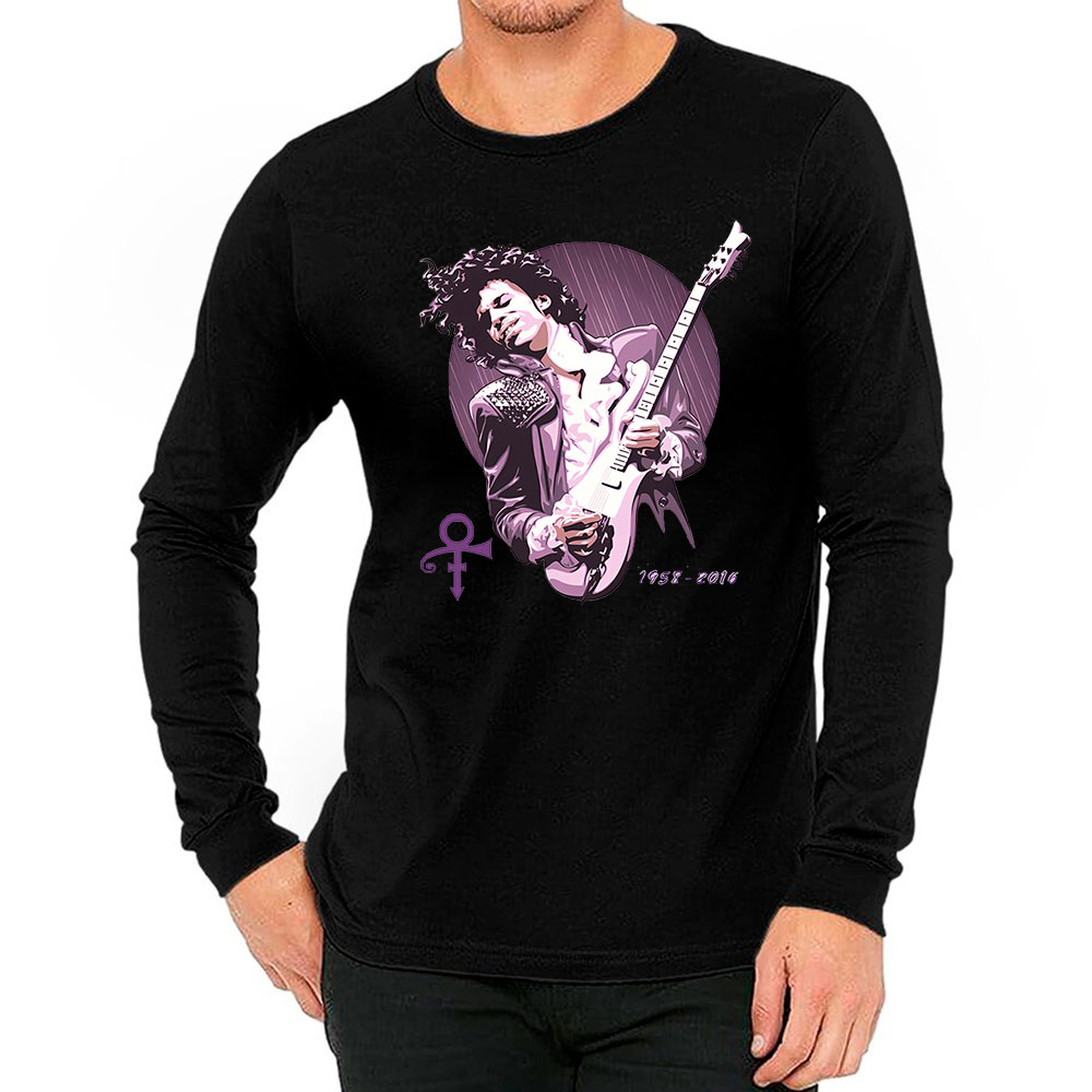 Retro Prince Purple Rain Graphic Long Sleeve For Fan
