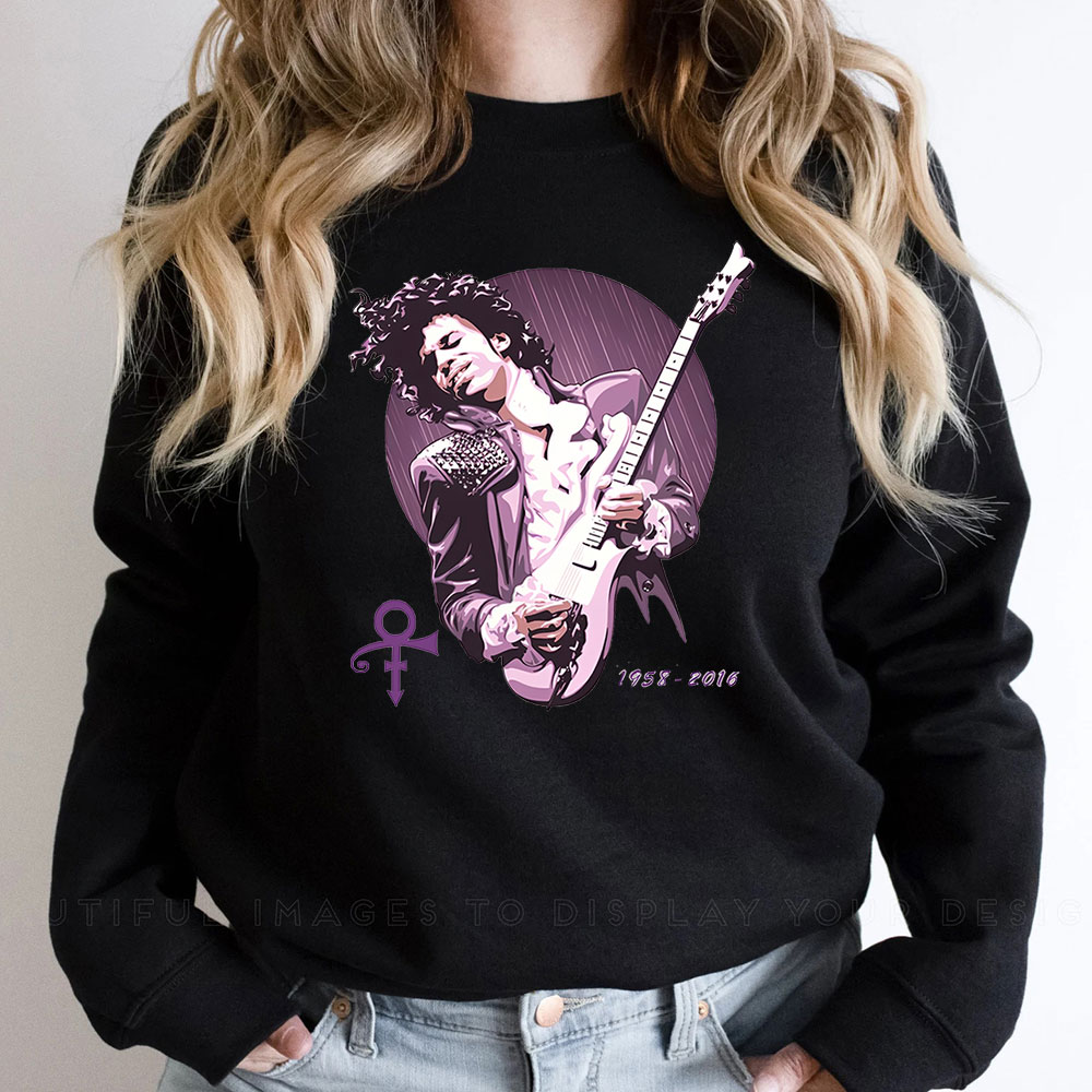 Retro Prince Purple Rain Graphic Sweatshirt For Fan